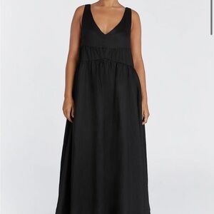 DISSH ARLO BLACK LINEN DRESS